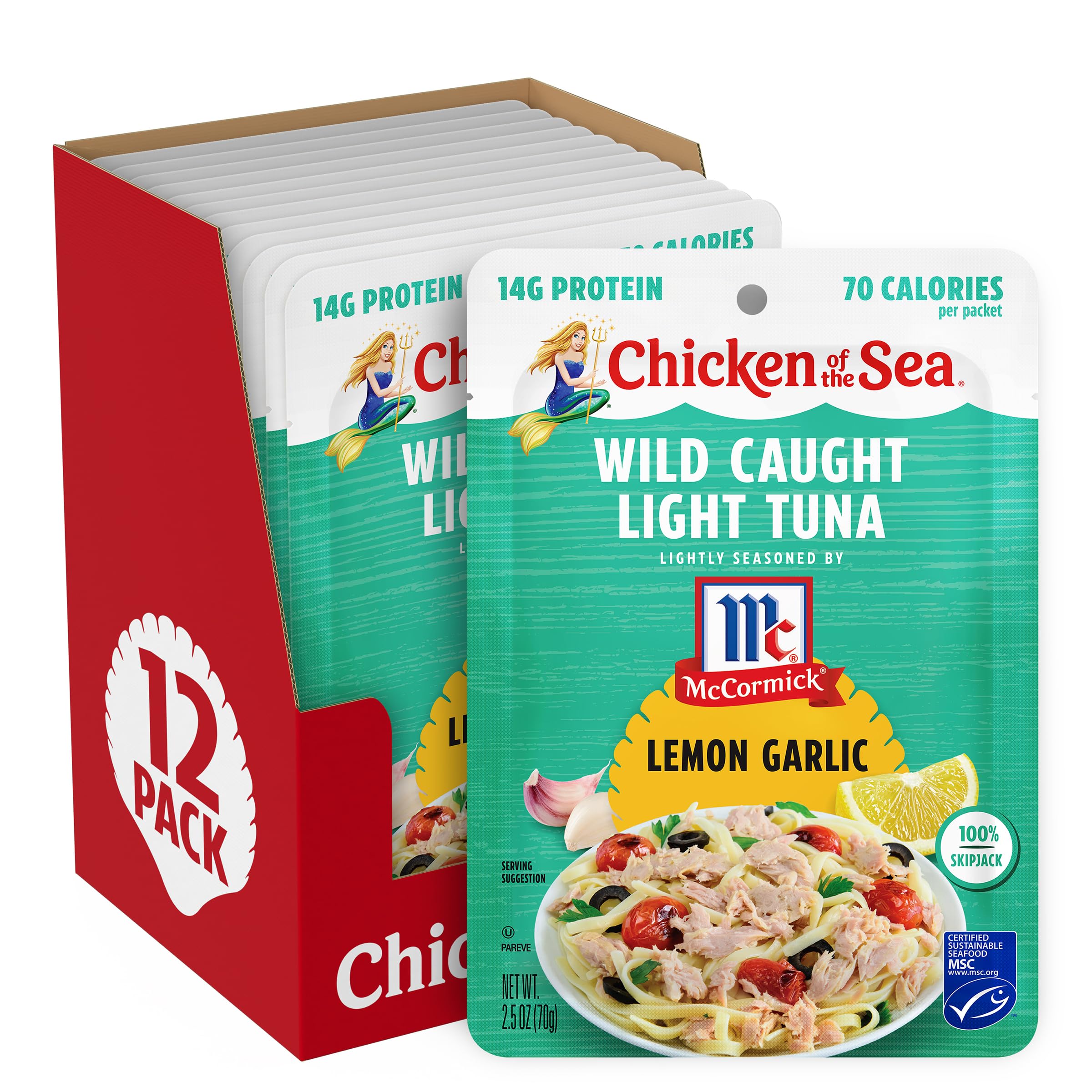 16% Off Chicken of the Sea Lemon Garlic Tuna, 12-Pack