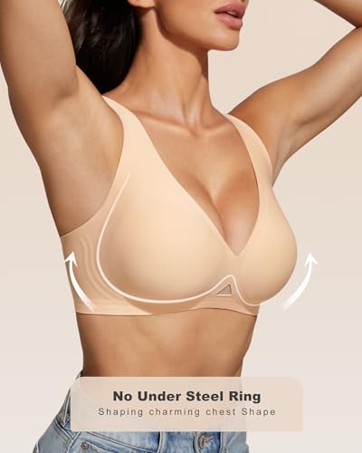 57% Off obind Deep V Jelly Bra Wireless Bralettes - Image 3