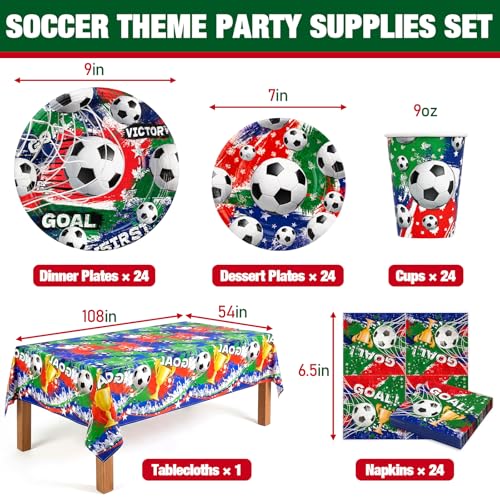 15% Off Soccer Party Tableware Kit for 24 Guests! - Image 4
