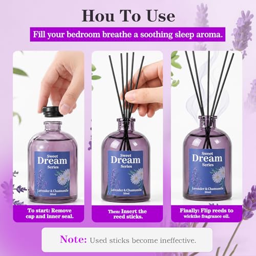 SCENTORINI Lavender Reed Diffuser Set - 4 Pack for Sleep & Relax - Image 5