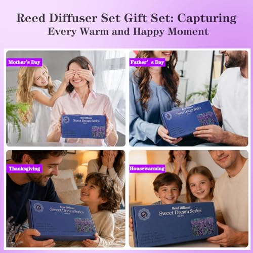 SCENTORINI Lavender Reed Diffuser Set - 4 Pack for Sleep & Relax - Image 8