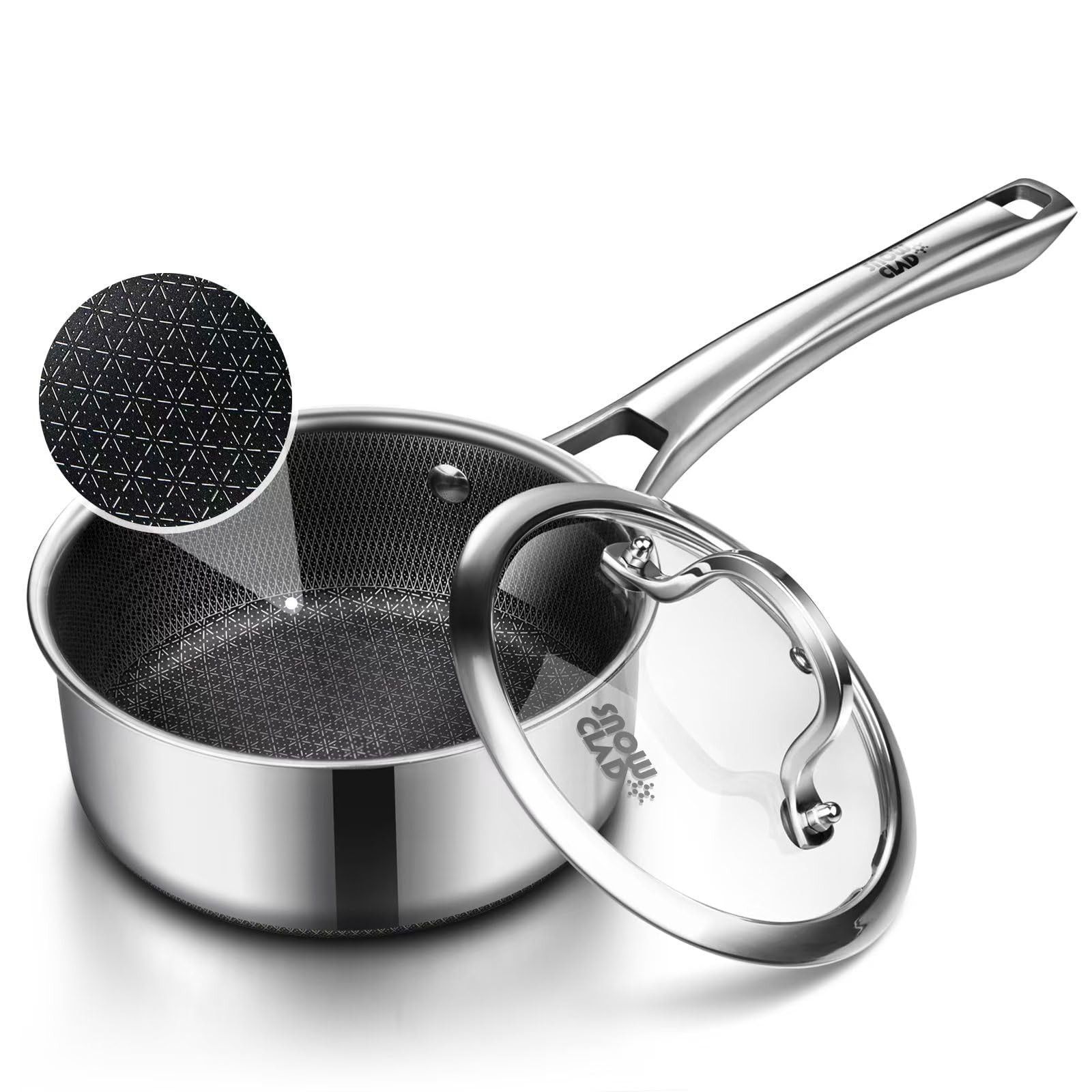 30% Off SNOWCLAD 1.5 Quart Nonstick Sauce Pan Set - Image 1