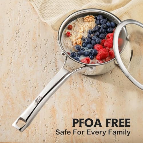 30% Off SNOWCLAD 1.5 Quart Nonstick Sauce Pan Set - Image 4