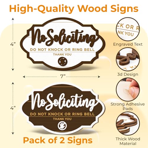 Save 50% on No Soliciting Sign for Your Door - Image 3