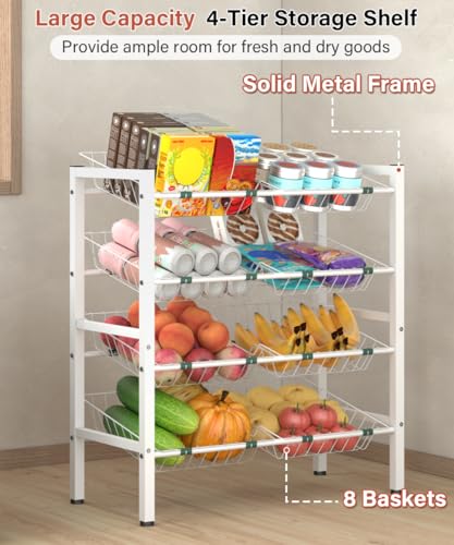 59% Off 4-Tier Kitchen Storage Rack with 8 Baskets - Image 5
