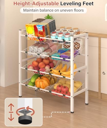 59% Off 4-Tier Kitchen Storage Rack with 8 Baskets - Image 7