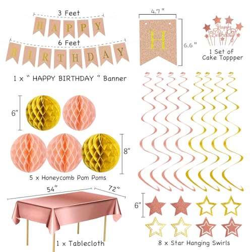 50% Off Rose Gold Birthday Party Decorations Kit - Image 3