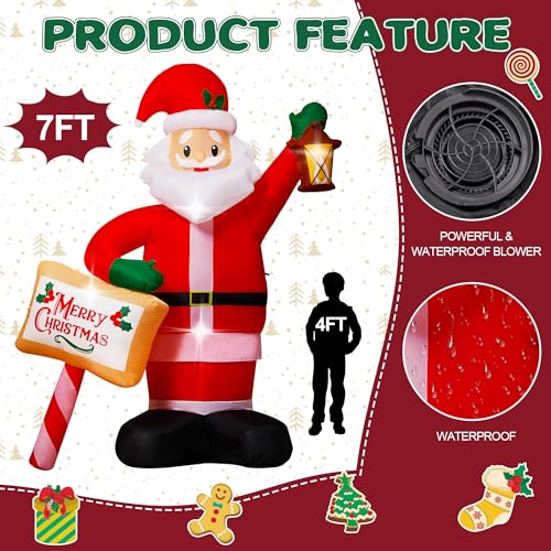 13.99! 7FT Santa Inflatable: 19% Off + Code YOKQUJNN - Image 5