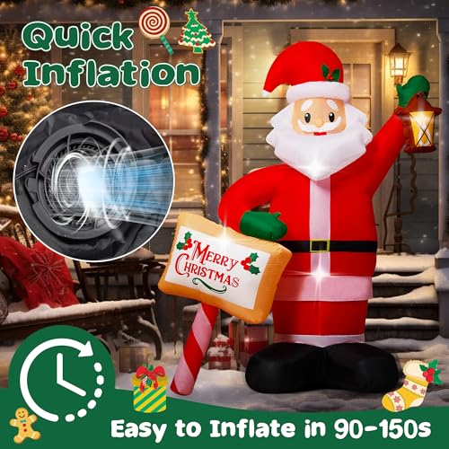 13.99! 7FT Santa Inflatable: 19% Off + Code YOKQUJNN - Image 6