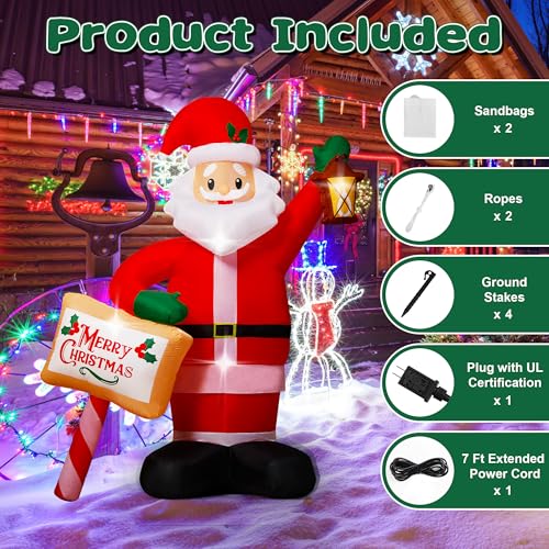 13.99! 7FT Santa Inflatable: 19% Off + Code YOKQUJNN - Image 7