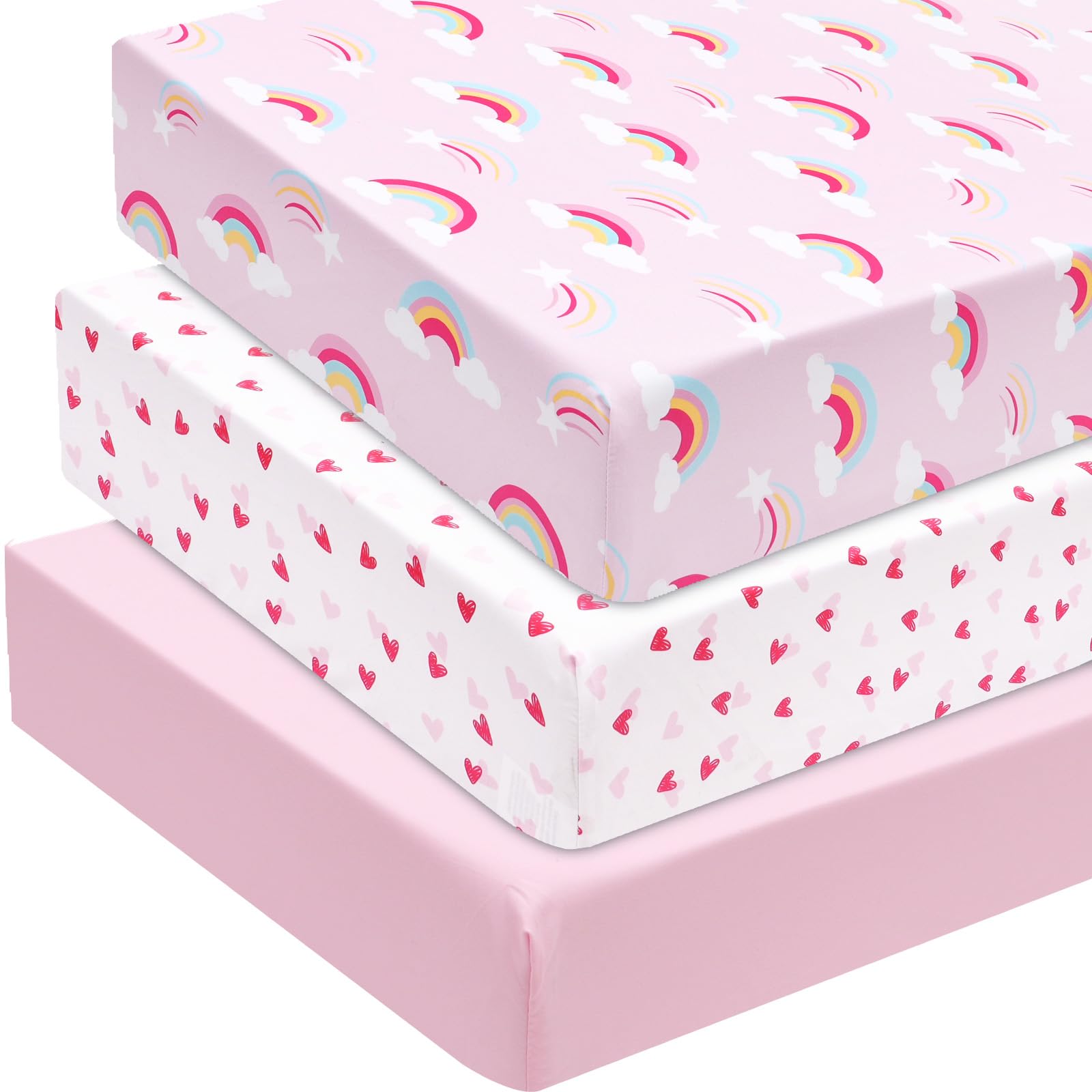 50% Off David's Kids 3-Pack Fitted Crib Sheets - Image 1