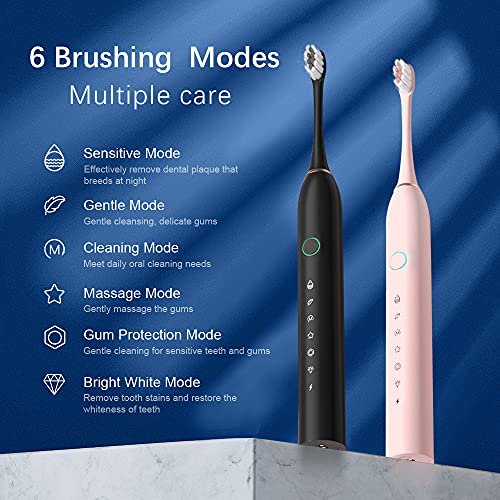 50% Off: 2 Pack Electric Toothbrushes with 8 Brush Heads - Image 5