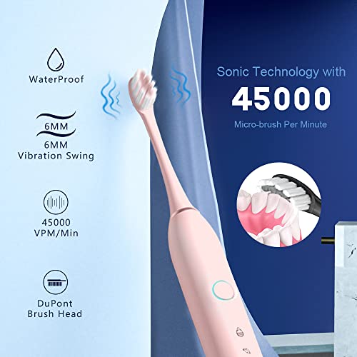 50% Off: 2 Pack Electric Toothbrushes with 8 Brush Heads - Image 6