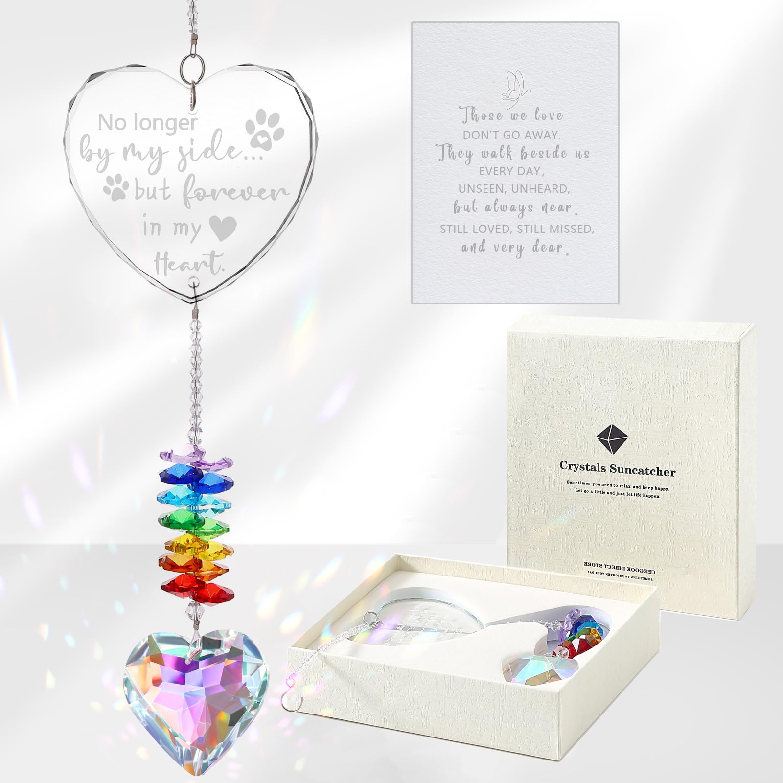 50% Off Dog Memorial Crystal Suncatcher Gift