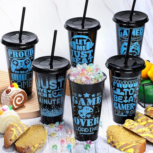 56% Off 12-Pack Video Game Plastic Cups with Lids & Straws - Image 5