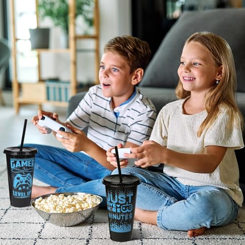 56% Off 12-Pack Video Game Plastic Cups with Lids & Straws - Image 6