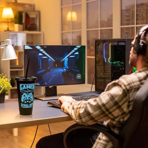 56% Off 12-Pack Video Game Plastic Cups with Lids & Straws - Image 8