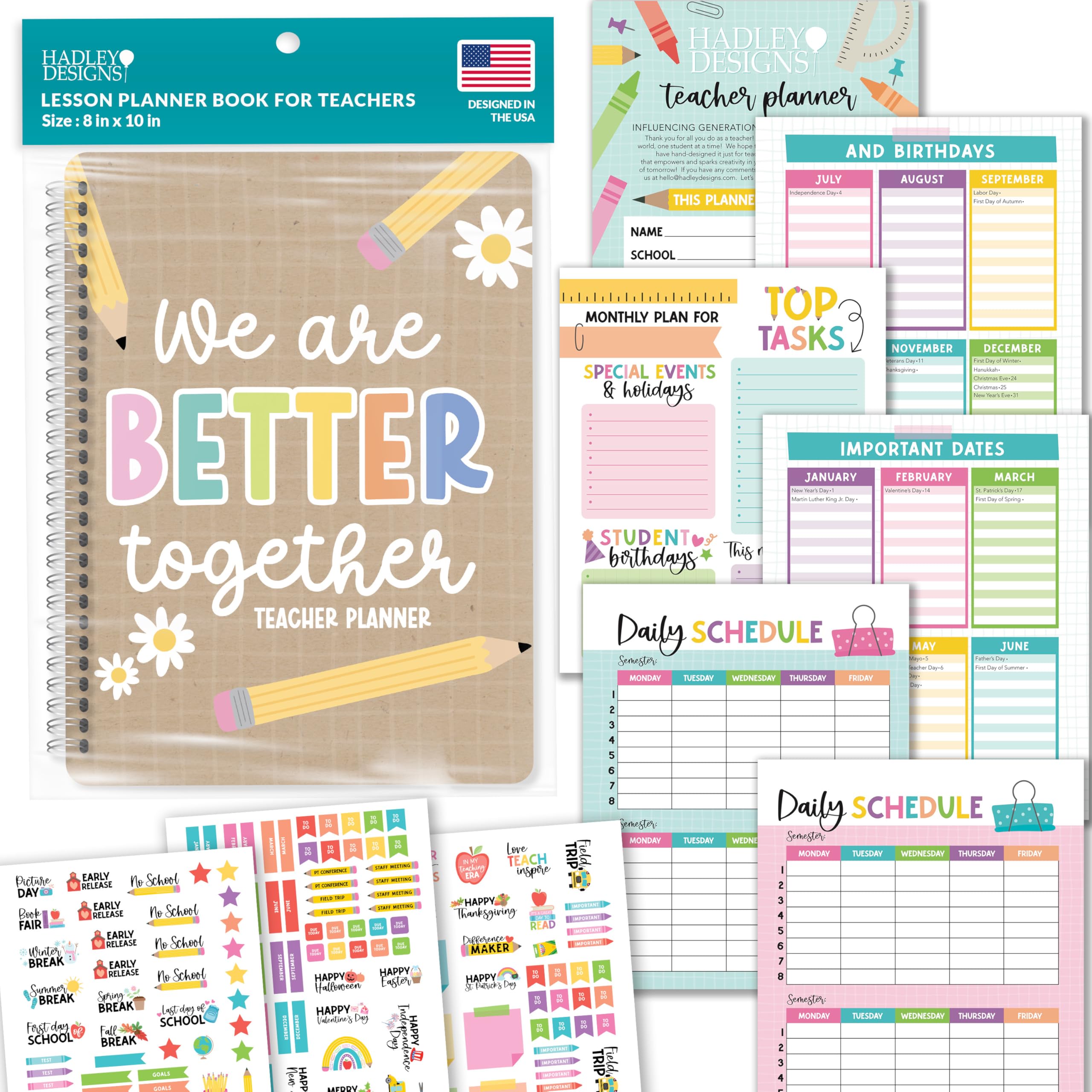 Save 10% on Hadley Designs Teacher Planner 2026-2027