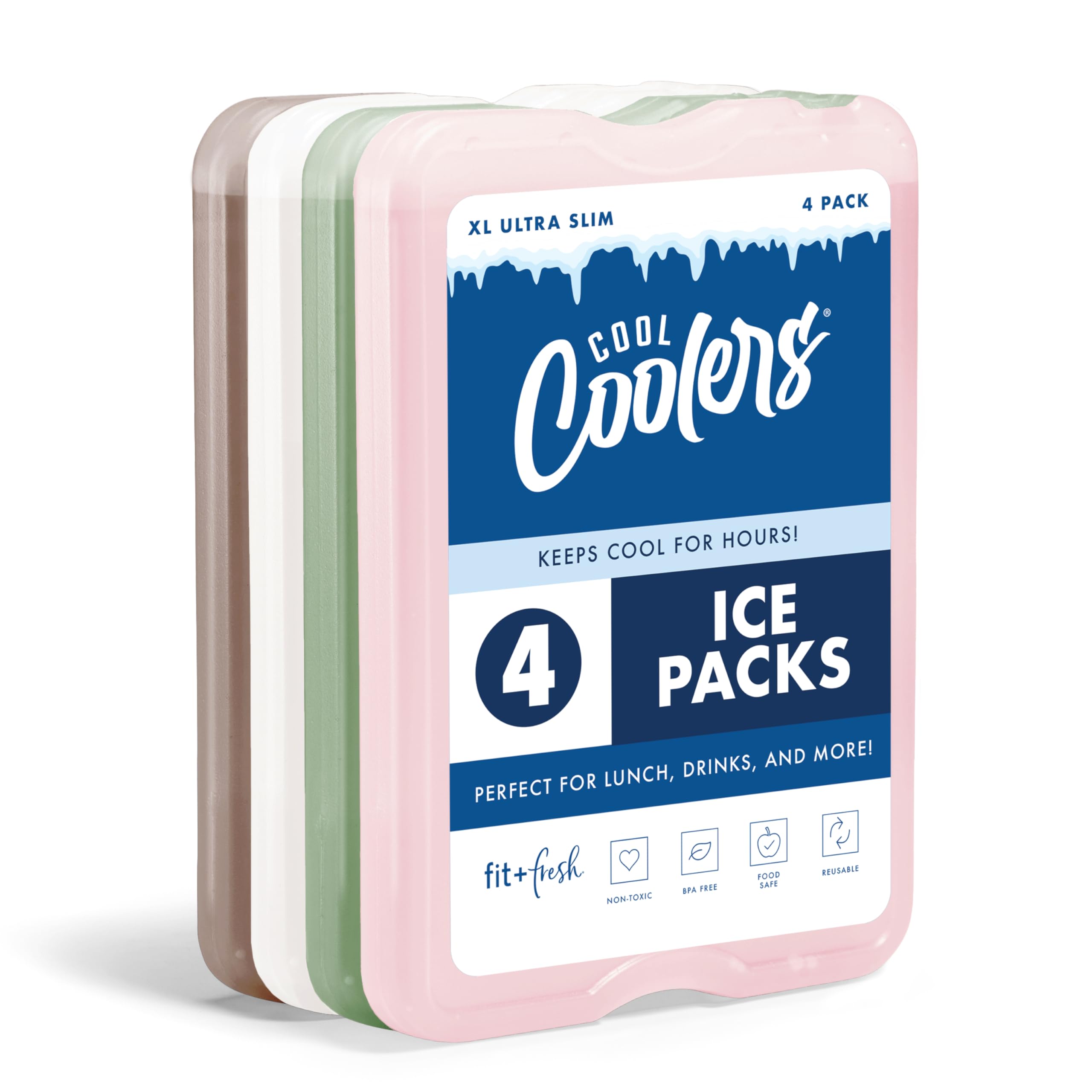 46% Off Fit & Fresh 4 Pack XL Slim Ice Packs