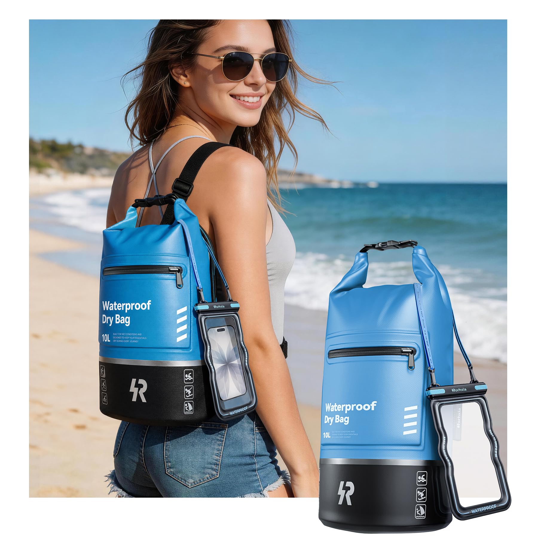 50% Off Rorhxia Waterproof Dry Bag with Bonus Phone Pouch - Image 1