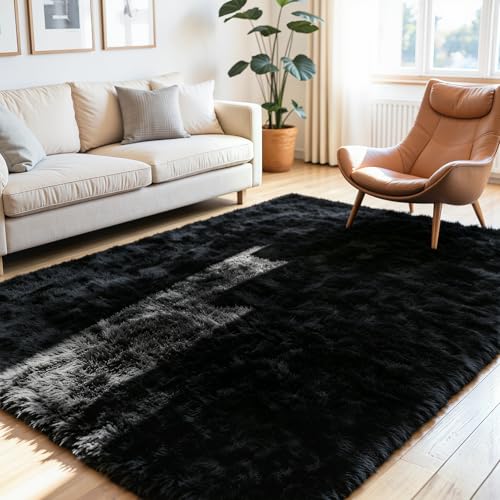 Save 50% on 5x7 Fluffy Black Shag Area Rug with Code - Image 3