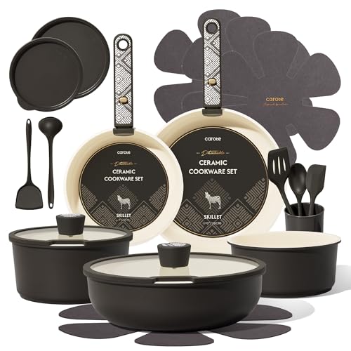 48% Off CAROTE 21-Piece Ceramic Cookware Set, Nonstick - Image 2