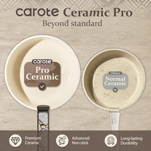 48% Off CAROTE 21-Piece Ceramic Cookware Set, Nonstick - Image 6