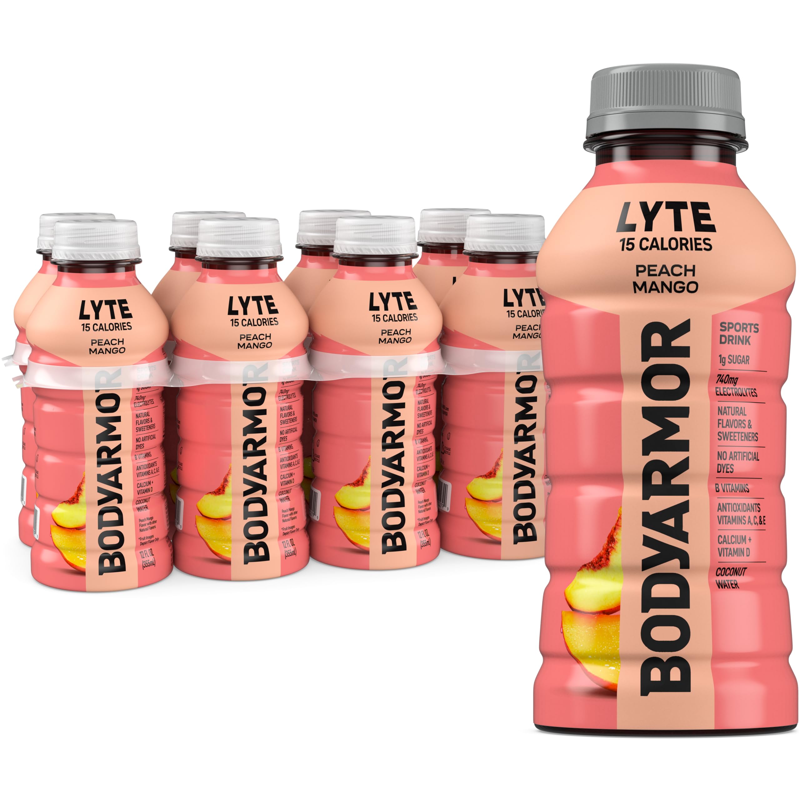BODYARMOR LYTE Peach Mango 8 Pack - Low Calorie Hydration Drink