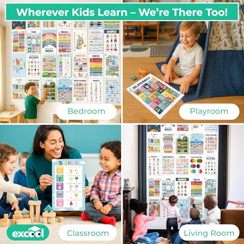 50% Off EXCOOL CLUB 32 Boho Educational Posters - Image 7