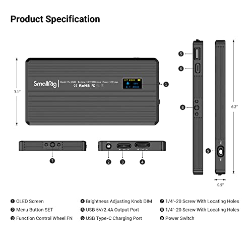 50% Off SmallRig Pix M160 RGB Video Light Panel - Image 6