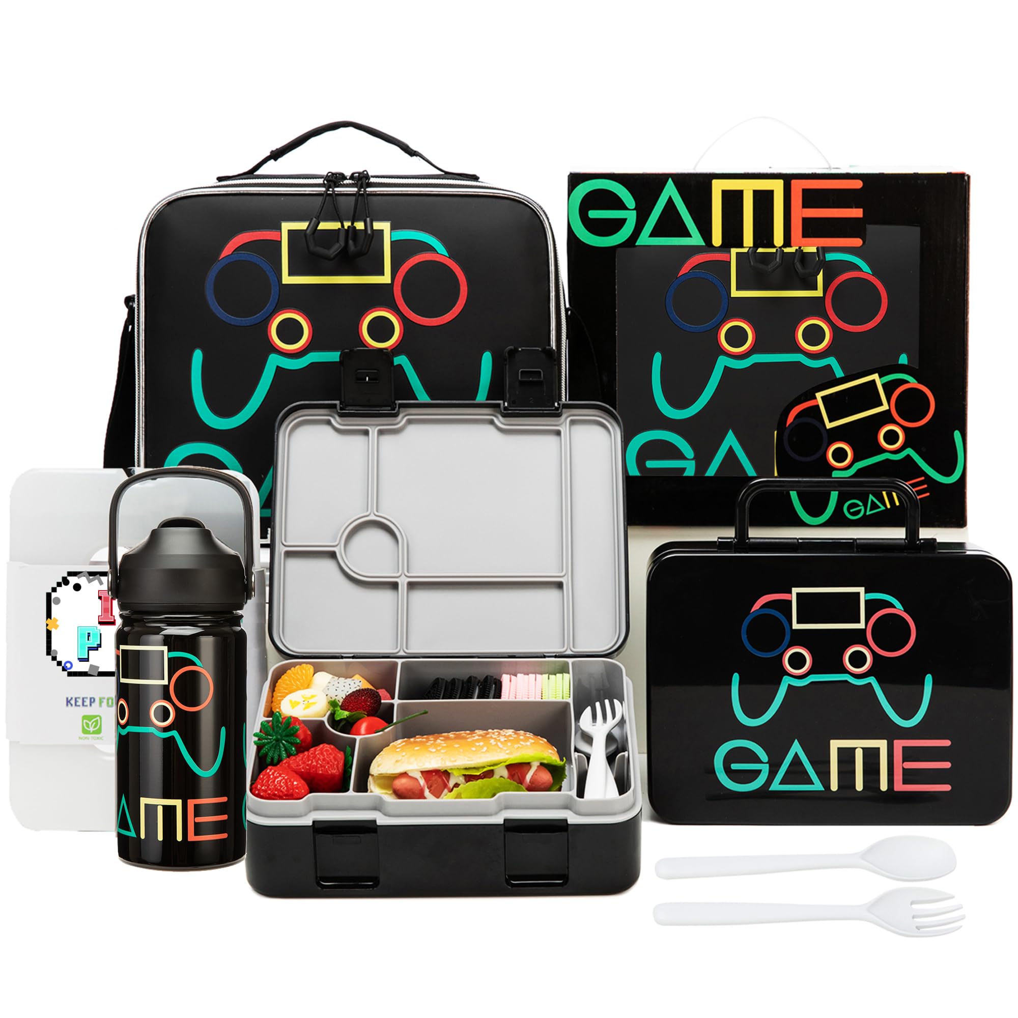 50% Off Kids Bento Lunch Box Set with Water Bottle & Ice Pack - Image 1