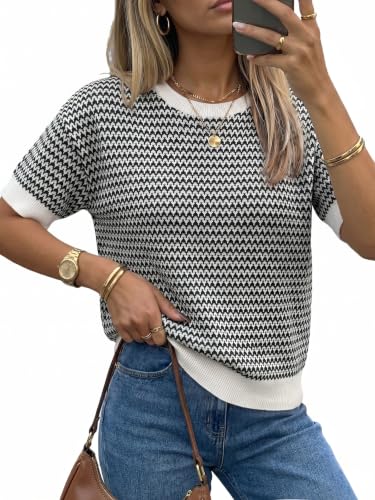 38% Off Arach&Cloz Women's Classic Knit Striped Sweater - Image 2