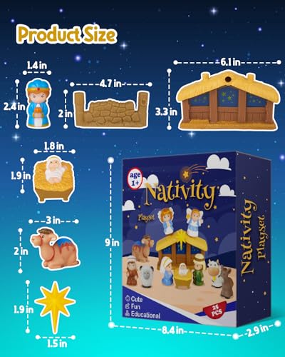 50% Off COOLTUNE 25-Piece Nativity Set for Kids - Image 4