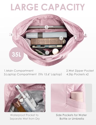 50% Off EASYSO Puffer Tote Bag with Zipper Compartments - Image 7