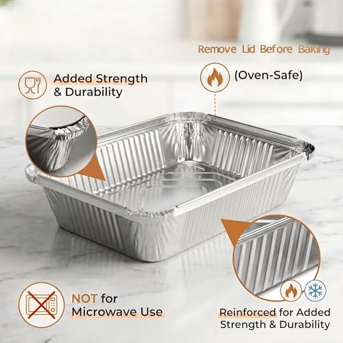 50-Pack Aluminum Pans with Lids at 34% Off - Image 5