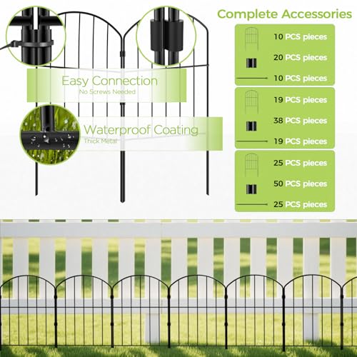 16% Off VANCASTLE Decorative Garden Fence, 10.5ft Rustproof - Image 4