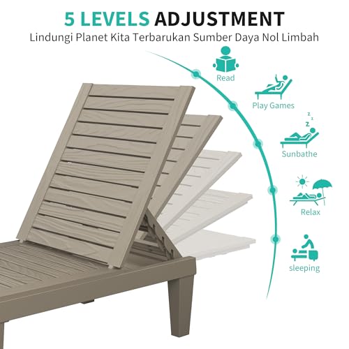 50% OFF Patio Chaise Lounge Set of 2 - Use Code LEBKW9T7 - Image 5