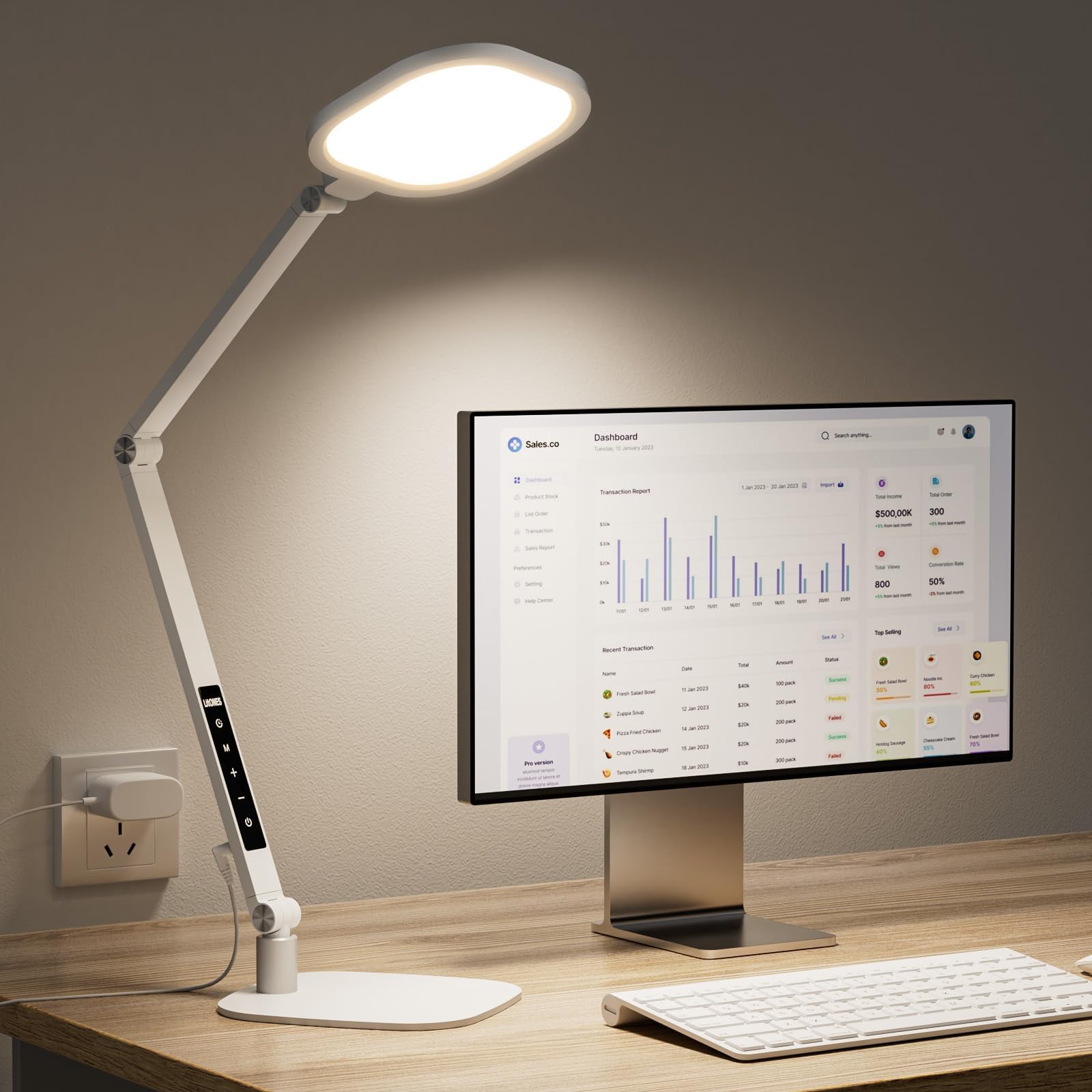 21% Off LitONES LED Desk Lamp with Adjustable Swing Arm - Image 1