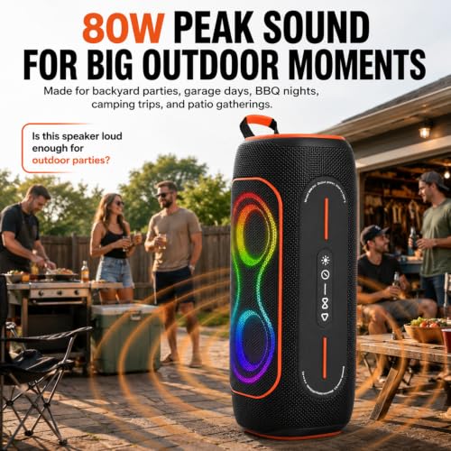 5% Off Musibaby 80W Portable Bluetooth Speaker with RGB - Image 3