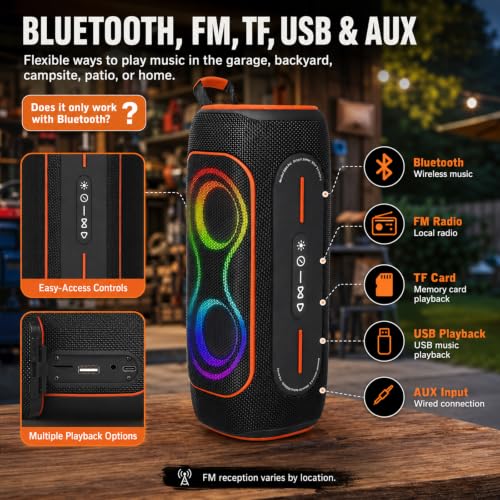 5% Off Musibaby 80W Portable Bluetooth Speaker with RGB - Image 7