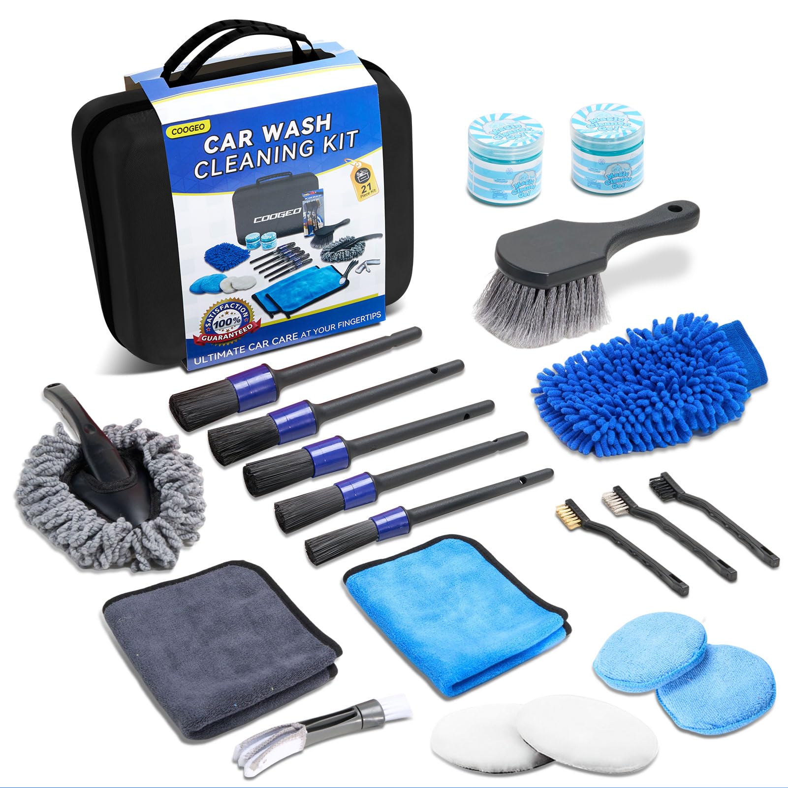 30% Off COOGEO 21Pcs Car Detailing Kit with Code 4U8XNJQO