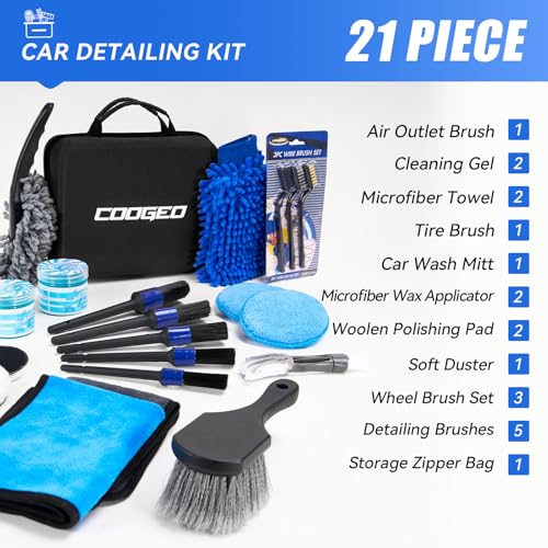 30% Off COOGEO 21Pcs Car Detailing Kit with Code 4U8XNJQO - Image 3