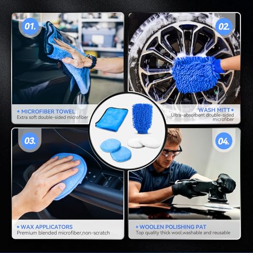 30% Off COOGEO 21Pcs Car Detailing Kit with Code 4U8XNJQO - Image 6