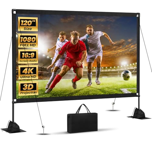 Save 20% on 120in Portable Projector Screen with Stand - Image 2