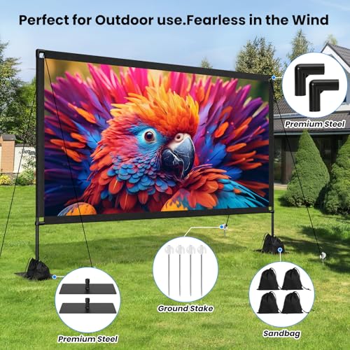 Save 20% on 120in Portable Projector Screen with Stand - Image 6