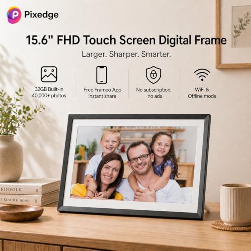 40% Off 15.6" WiFi Digital Photo Frame with 32GB Storage - Image 4