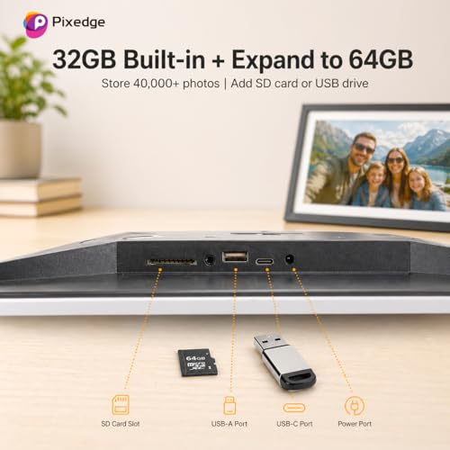 40% Off 15.6" WiFi Digital Photo Frame with 32GB Storage - Image 8
