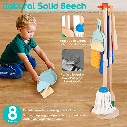 50% Off Hellowood Kids Wooden Cleaning Play Set - Image 3