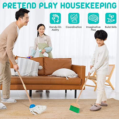 50% Off Hellowood Kids Wooden Cleaning Play Set - Image 4