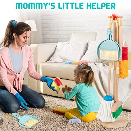 50% Off Hellowood Kids Wooden Cleaning Play Set - Image 6